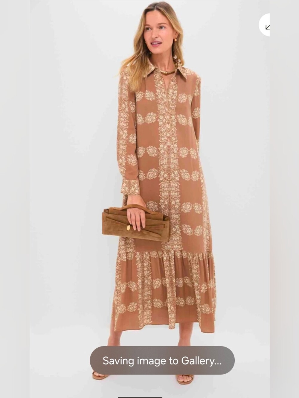 Tuckernuck Brown Floral-Print Maxi Dress